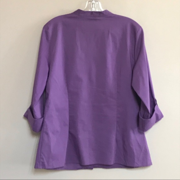 East 5th PURPLE LONG SLEEVE TUNIC W/ PLEATS - Picture 6 of 6